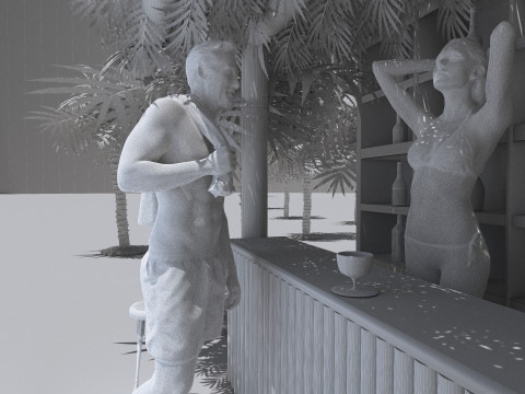 Beach Bar 2 - 4K Modèle 3D