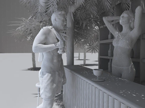 Beach Bar 2 3D Model