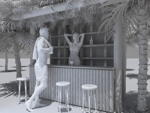 Beach Bar 2 - 4K Modèle 3D