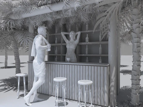 Beach Bar 2 3D Model