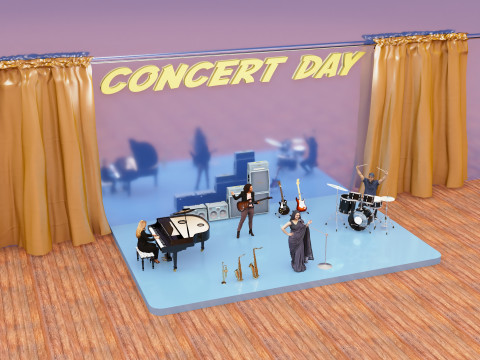 Concert Day 4K 3D Model