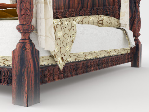 Canopy Bed 4K 3D Model