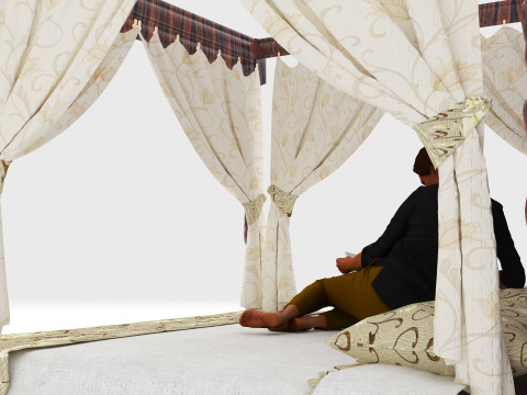 Canopy Bed 4K 3D Model