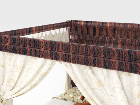 Canopy Bed 4K 3D Model