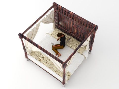 Canopy Bed 4K 3D Model