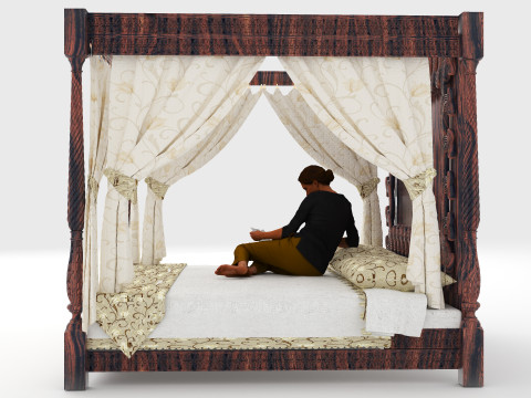Canopy Bed 4K 3D Model