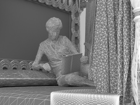 Canopy Bed 4K 3D Model