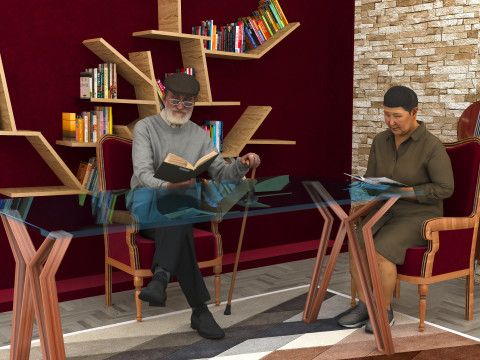 Library Room 4K 3D Model