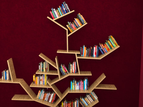Library Room 4K Modèle 3D