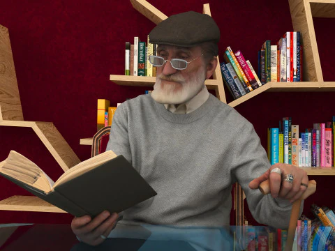 Library Room 4K 3D Model