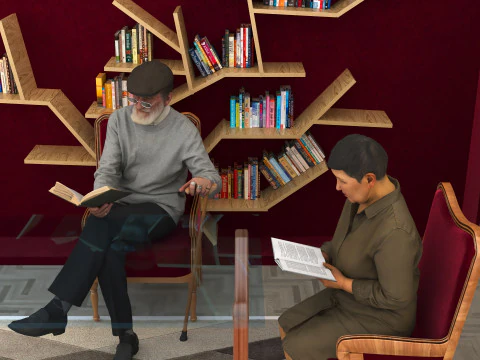 Library Room 4K 3D Model