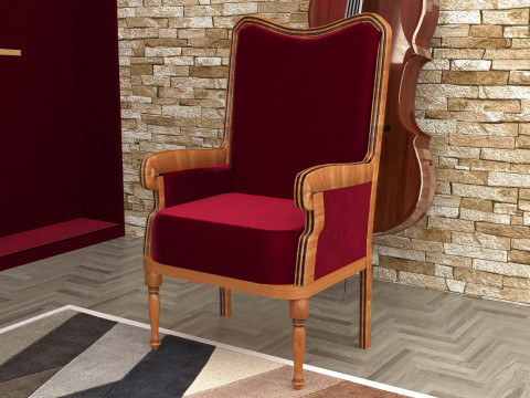 Library Room 4K Modèle 3D