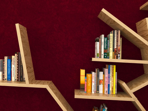 Library Room 4K Modèle 3D