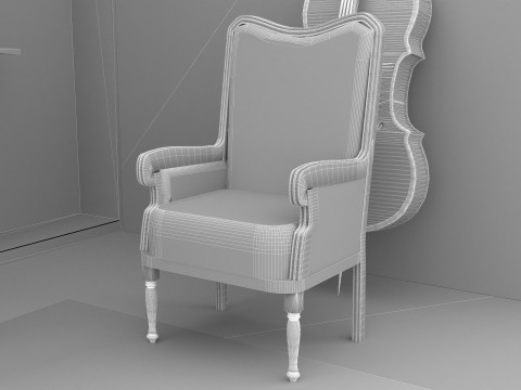 Library Room 4K Modèle 3D