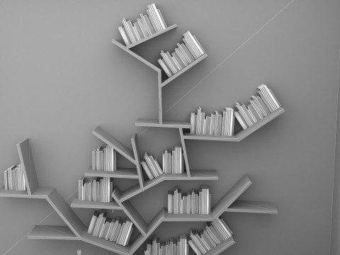Library Room 4K Modèle 3D
