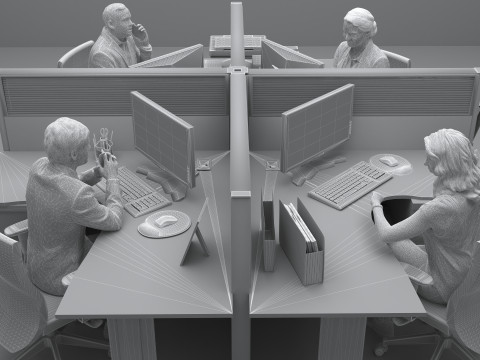 Office 4K Modèle 3D