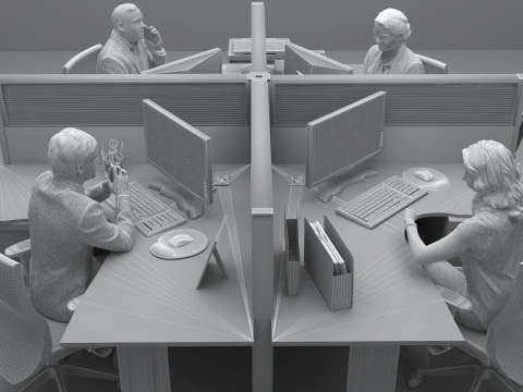 Office 4K 3D Model