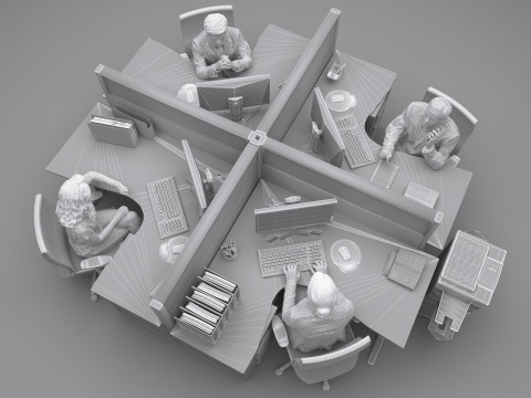 Office 4K Modèle 3D