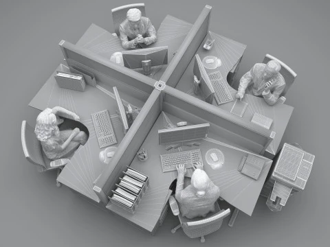 Office 4K 3D Model