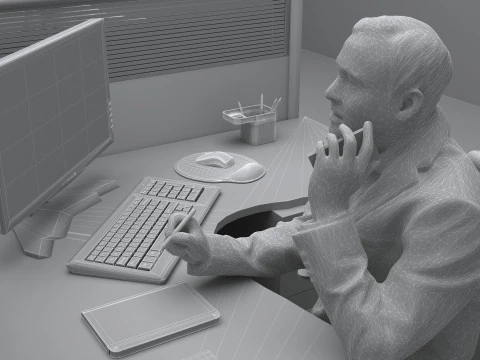Office 4K 3D Model