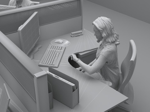 Office 4K Modèle 3D