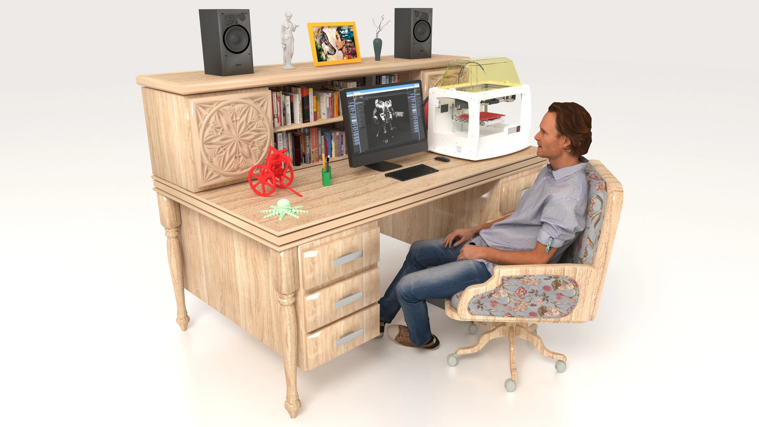 Progettista 3D 4K Modello 3D .c4d .max .obj .3ds .fbx .stl .blend 