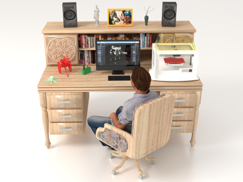 3D Designer 4K 3D Model