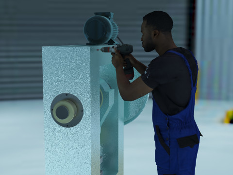 Repairman 4K 3D Modell