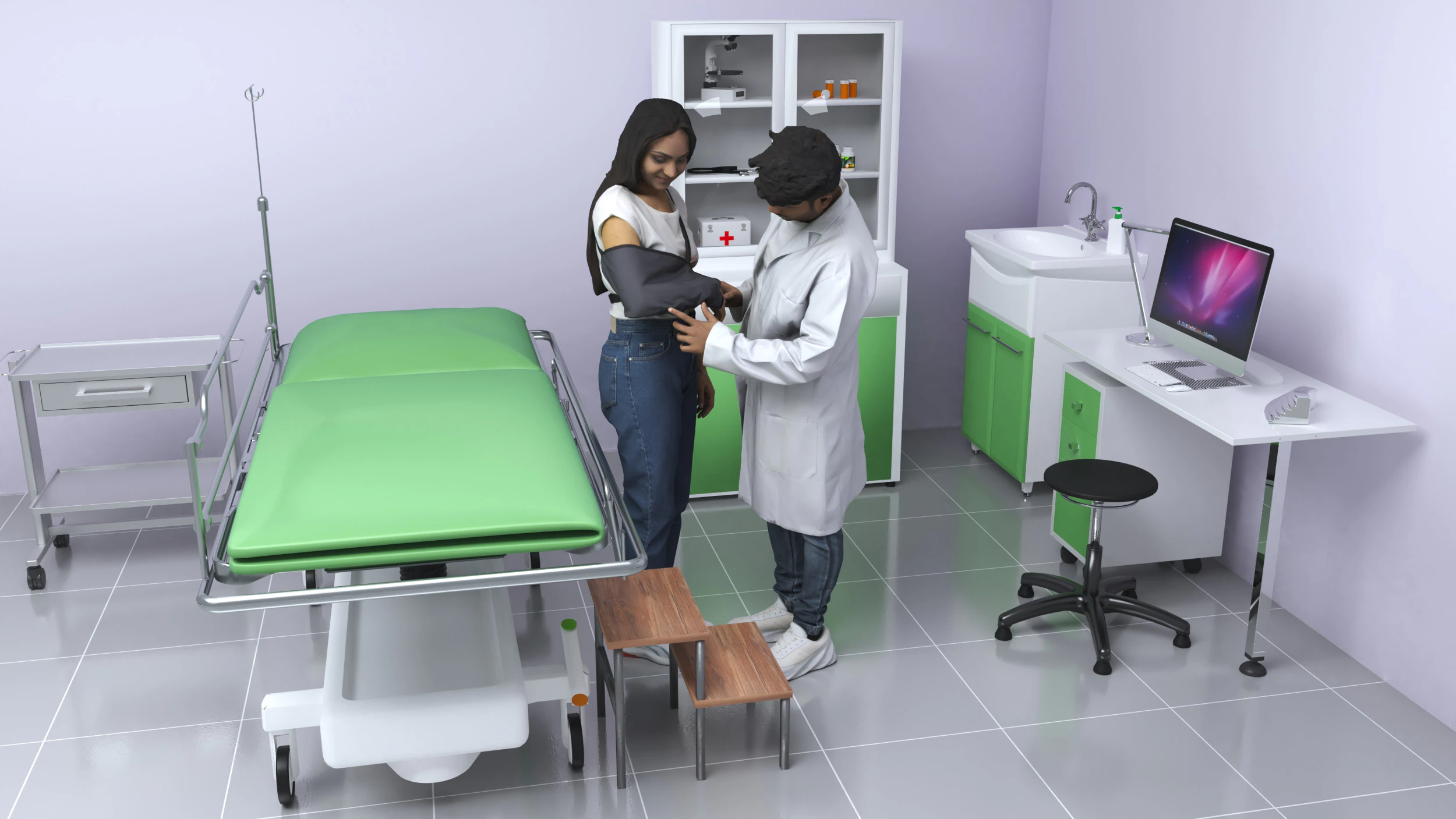 Examination Room 3D Model .c4d .max .obj .3ds .fbx .stl .blend 