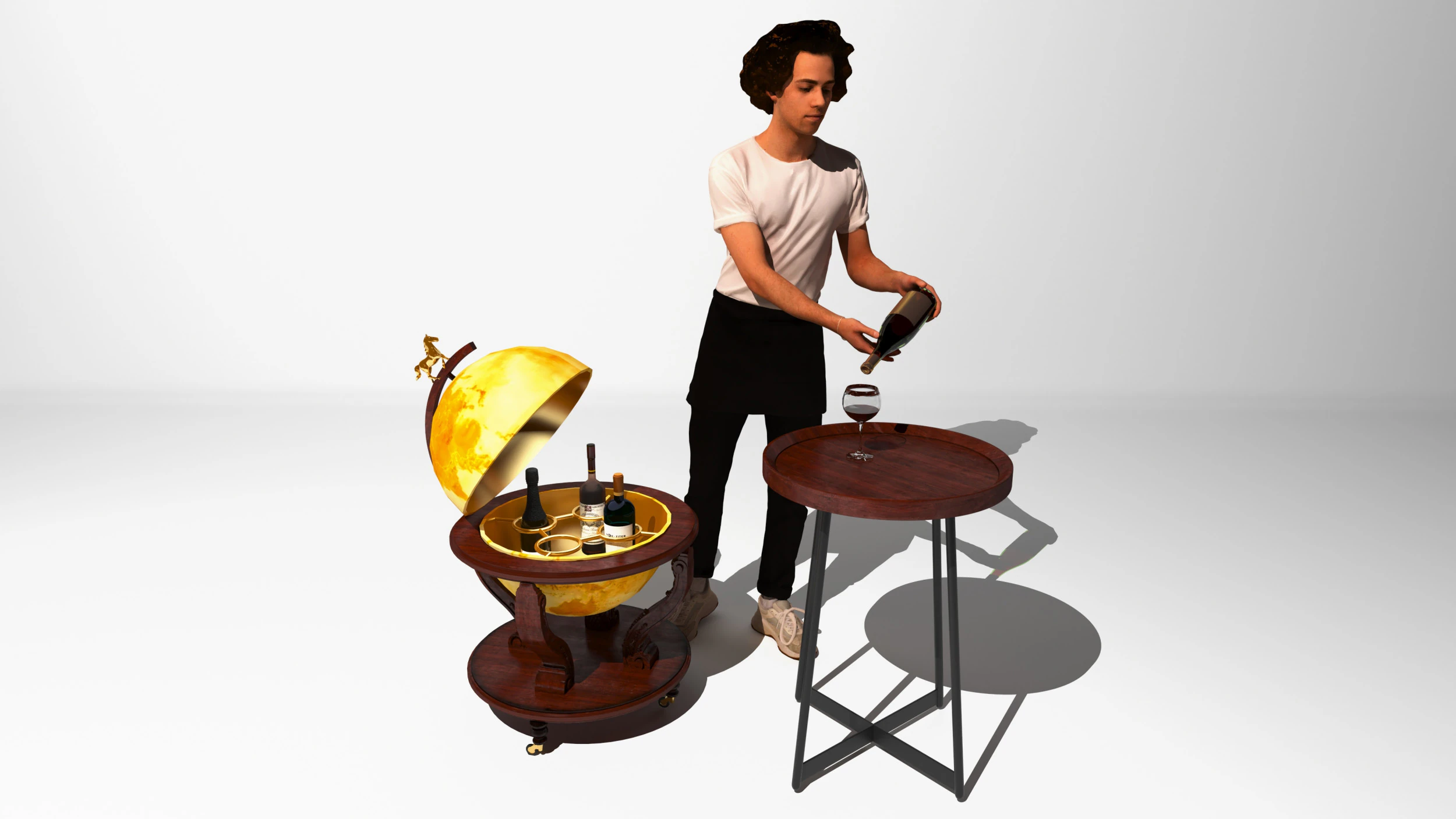 Sommelier 2 3D Model .c4d .max .obj .3ds .fbx .stl .blend 