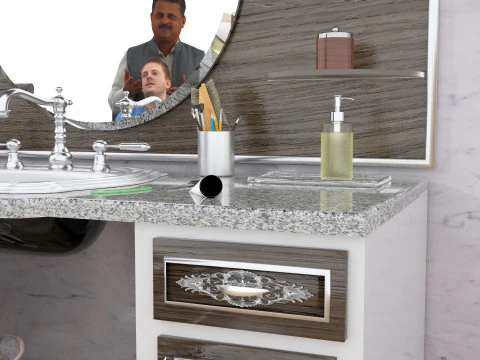 미용사 4K 3D 모델