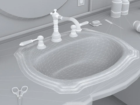 미용사 4K 3D 모델