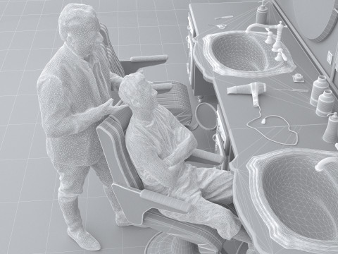 Coiffeur 4K Model 3D