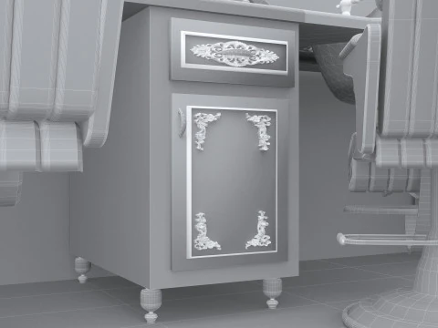 미용사 4K 3D 모델