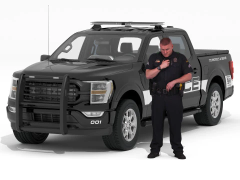 Country Police 4K 3D Model