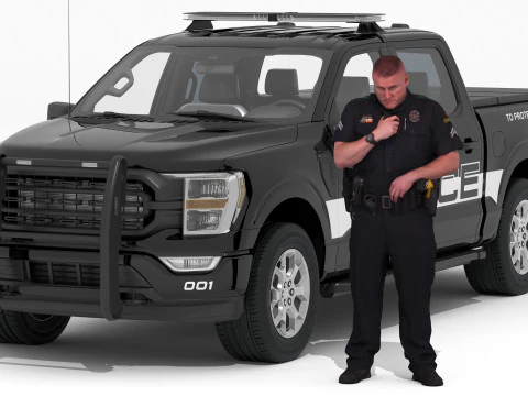 Country Police 3D Model