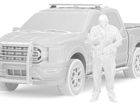 Country Police 4K Modelo 3D