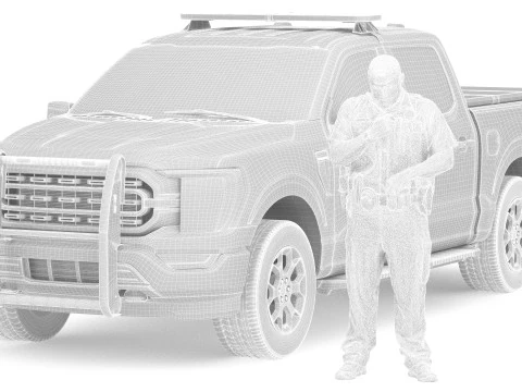 Country Police 3D Model