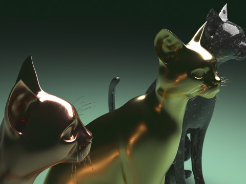 Abstract Cat 3D Model