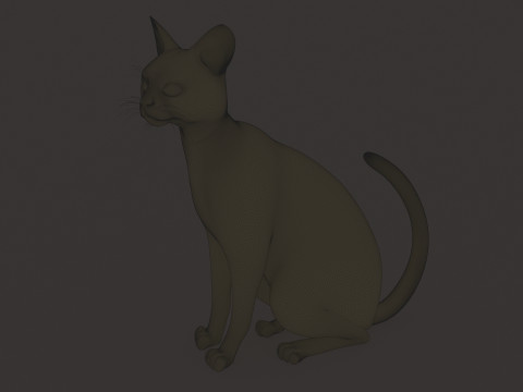 Abstract Cat 3D Model