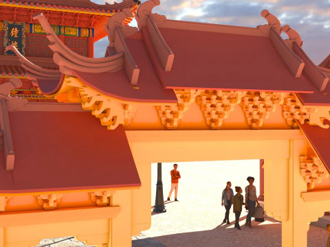 Tourist Tour 4K 3D Model