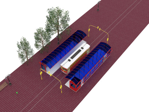 Nostaljic Tram 4K 3D Model
