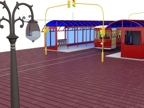 Nostaljic Tram 4K 3D Model