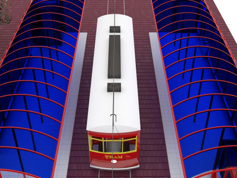Nostaljic Tram 4K 3D Model