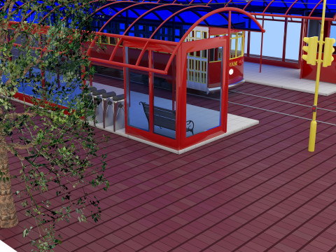 Nostaljic Tram 4K 3D Model