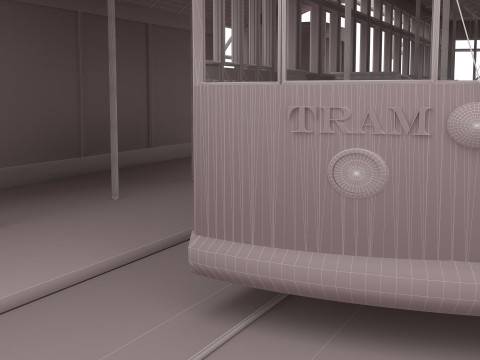 Nostaljic Tram 4K 3D Model