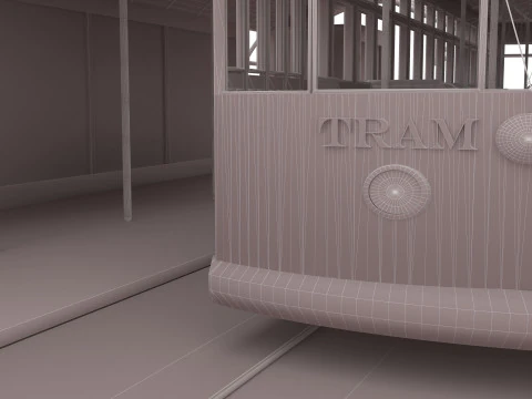 Nostaljic Tram 4K 3D Model