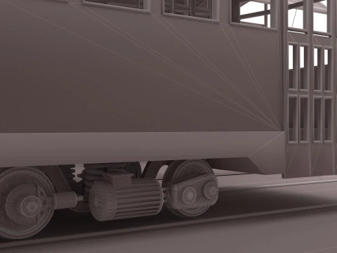 Nostaljic Tram 4K 3D Model