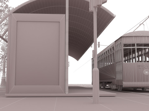 Nostaljic Tram 4K 3D Model