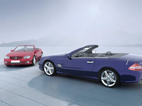 Mercedes-Benz with Driver 3D Model